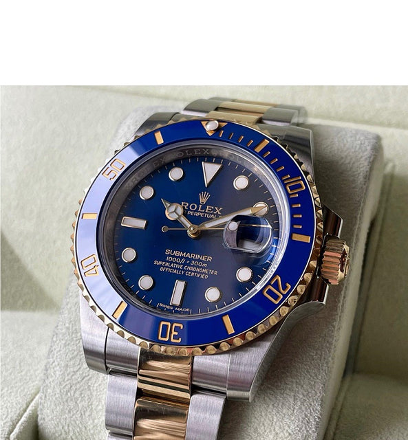 Luckey's Jewelers Rolex Submariner Two Tone Blue Dial