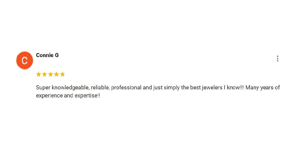 Luckey's Jewelers 5 star google review