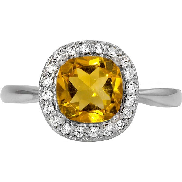 The Beverly Pear Citrine Ring